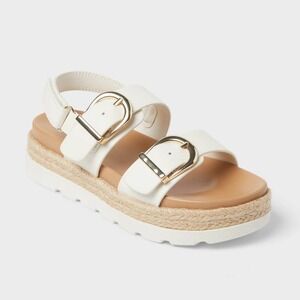 Kids Art Class Buckle Platform Sandals Beige Size 13 New With Tags